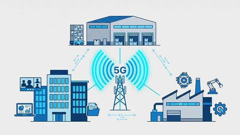 Key business use cases for 5G including retail, warehousing, remote offices, manufacturing and healthcare connectivity in Pakistan